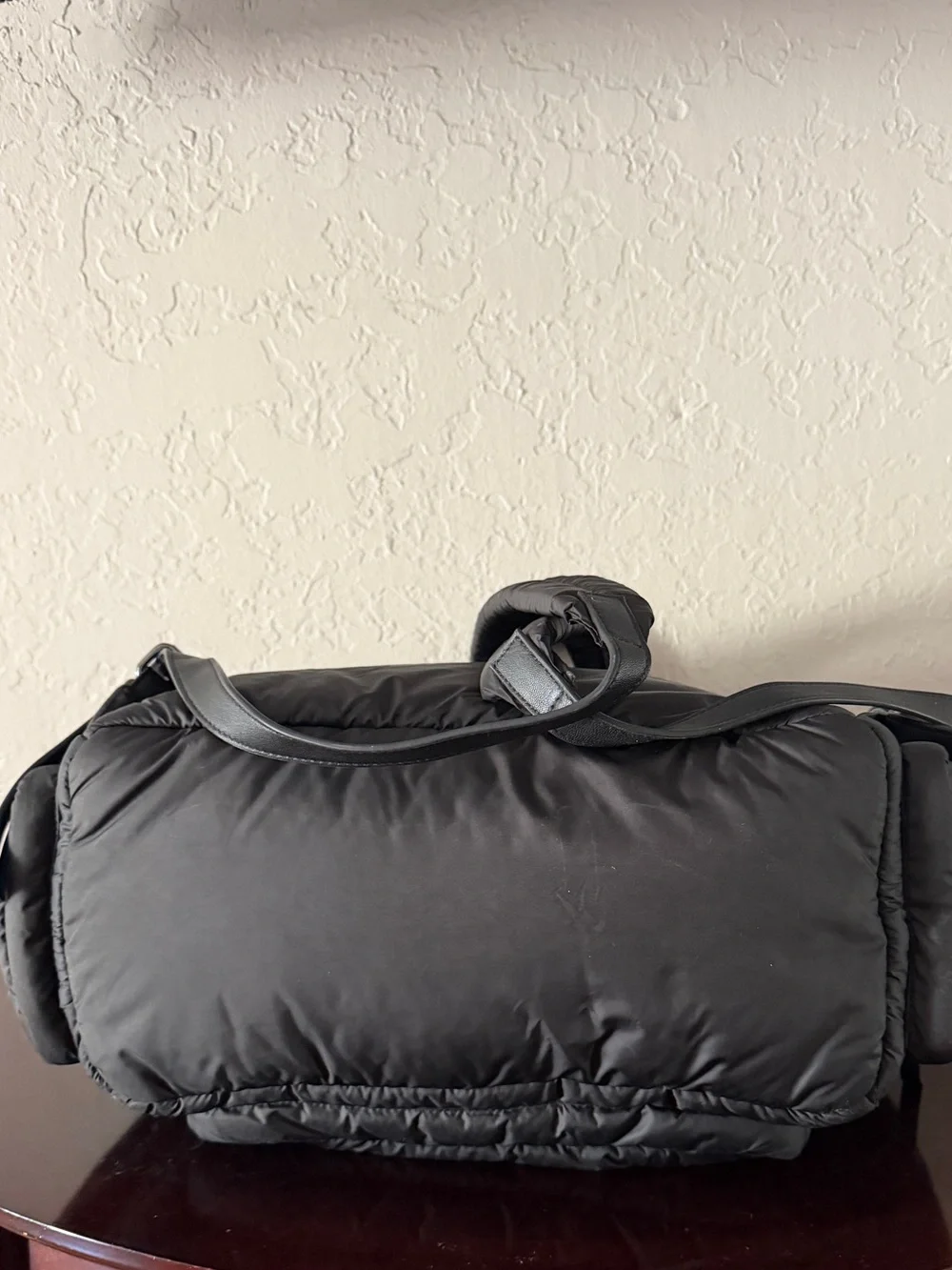 Harley Davidson Black Puffer Nylon Backpack Shoulder Bag